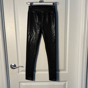 Spanx Black Shiny Women's Leggings No Tag Size S